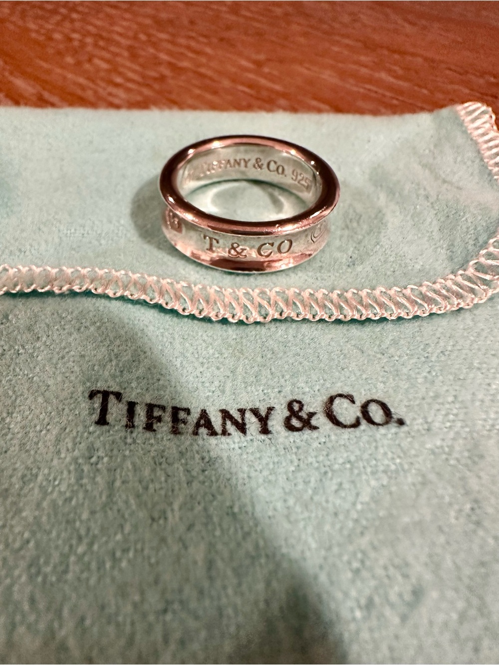 Vintage Tiffany & Co. 1837 Sterling Silver 925 Wide Band Ring